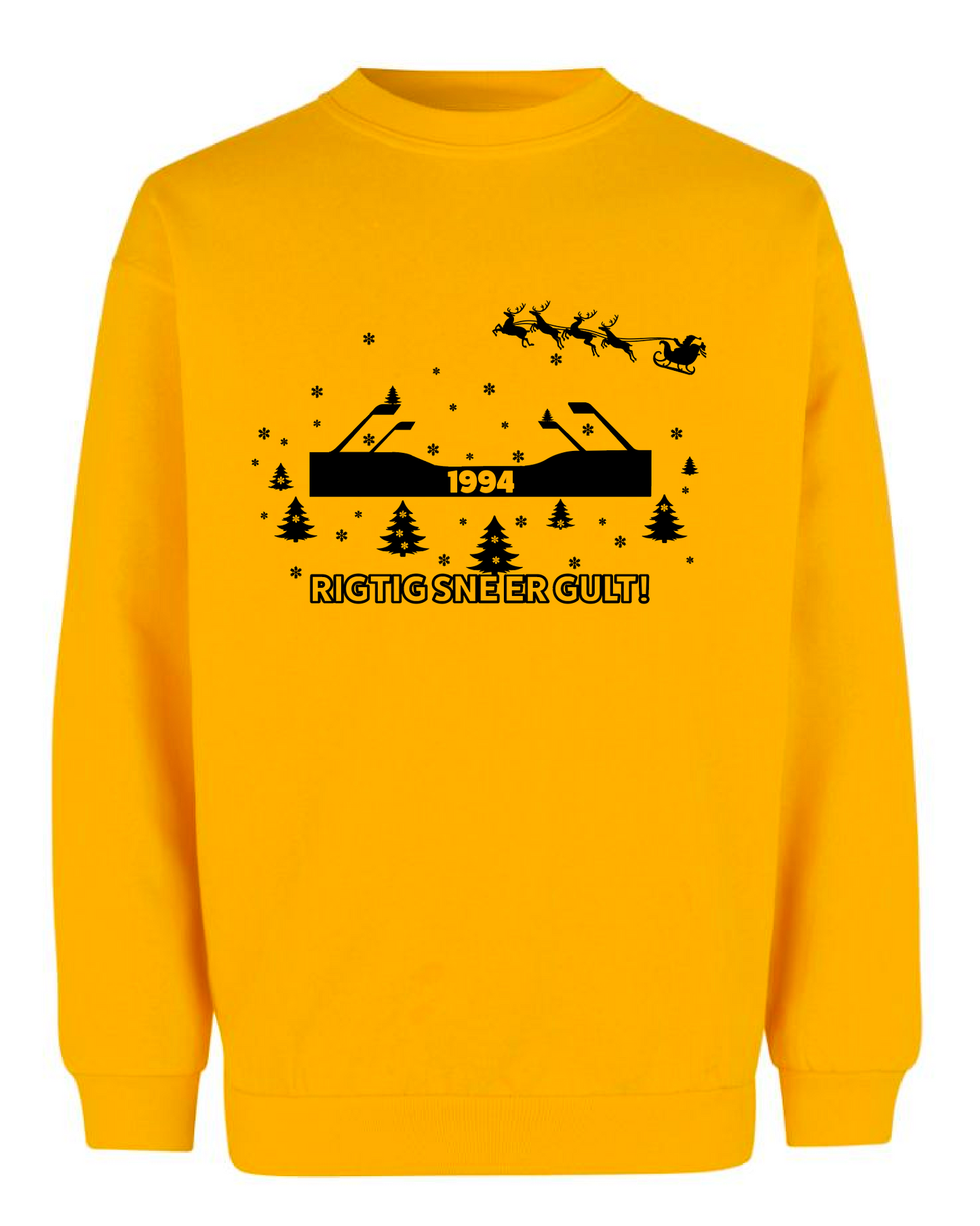 Rigtig sne er gult! - Julesweatshirt 2022
