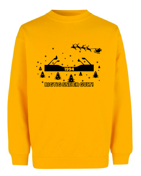 Rigtig sne er gult! - Julesweatshirt 2022